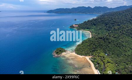 Vue aérienne de l'île de Tioman en Malaisie Banque D'Images