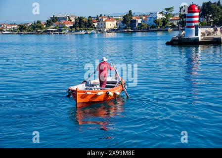 le port de Zadar sur la cote Dalmate en croisée Banque D'Images