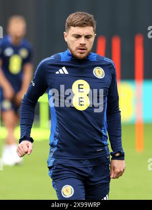 L'écossais James Forrest lors d'une séance d'entraînement à Lesser Hampden, Glasgow. Date de la photo : jeudi 30 mai 2024. Banque D'Images