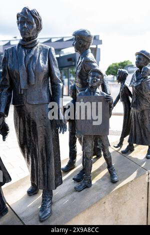 Mary Barbour dirigeante de la statue des grèves de loyer de Glasgow en 1915, Govan, Glasgow, Écosse, Royaume-Uni Banque D'Images