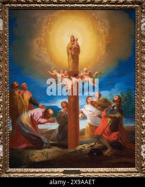 L'apparition de notre-Dame du pilier, 1775-1785, Francisco de Goya y Lucientes, (Fuendetodos, 1746 - Bordeus, 1828), Musée National d'Art Catalan, Museu Nacional d'Art de Catalunya, MNAC, Barcelone, Espagne, Europe. Banque D'Images