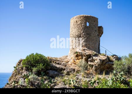 Torre del Verger, également Torre de ses Ànimes près de Banyalbufar, Majorque, Îles Baléares, Espagne Banque D'Images