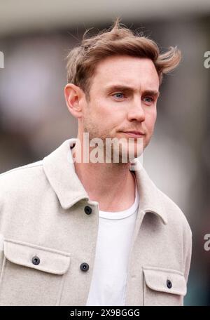 Ancien Angleterre Fast Bowler Stuart Broad avant le quatrième match IT20 au Kia Oval, Londres. Date de la photo : jeudi 30 mai 2024. Banque D'Images