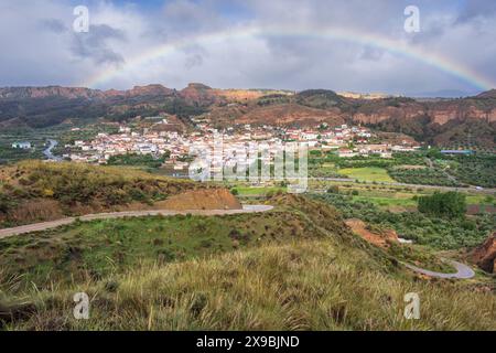 Beas de Guadix, Géoparc de Grenade, province de Grenade, Andalousie, Espagne Banque D'Images