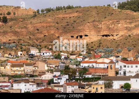 Beas de Guadix, Géoparc de Grenade, province de Grenade, Andalousie, Espagne Banque D'Images