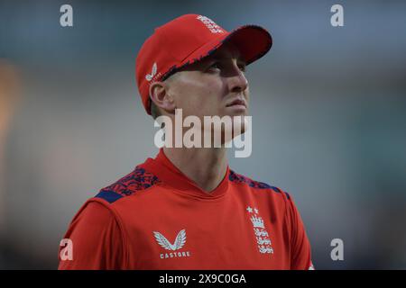 Londres, Angleterre. 30 mai 2024. Harry Brook lors du quatrième Vitality T20 International entre les hommes d'Angleterre et les hommes du Pakistan au Kia Oval. Kyle Andrews/Alamy Live News Banque D'Images