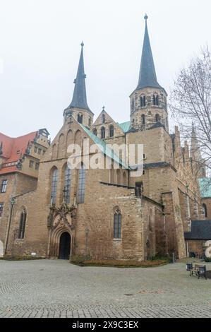 Merseburg, Allemagne - 11 février 2024 : Merseburg Cathedral, Dom réunifiés Johannes und membres Laurentius. Banque D'Images