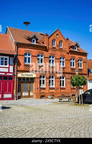 Mairie de Freyenstein, Wittstock Dosse, Brandebourg, Allemagne Banque D'Images