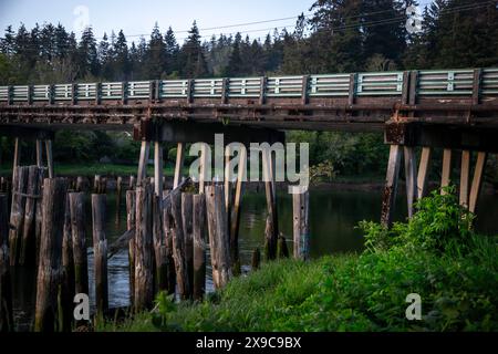 Kurt Cobain Memorial Park, situé dans la ville natale du musicien d'Aberdeen, Washington, est un hommage au légendaire chanteur de Nirvana. ... Banque D'Images