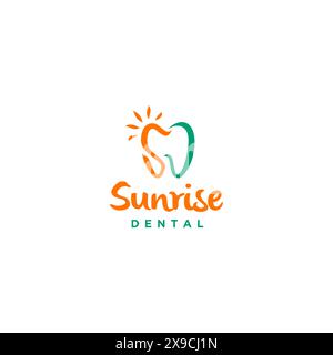 Symbole de dent formé à partir des lettres initiales SD logo Design. Initiales S et d dans Sunrise Dental logo Design. Illustration de Vecteur