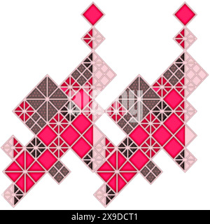 Textile design numérique motif motif décor fait main illustration cadre cadeau carte papier peint femmes ornement en tissu abstrait bordure tapis ethnique ikat etc nouveau Illustration de Vecteur