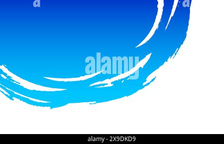 Séparateur en-tête pour la conception de page Web. Illustration vectorielle plate. Modèle avec formes de courbe. Bannière ou affiche. Concept de bordure de site Web Illustration de Vecteur