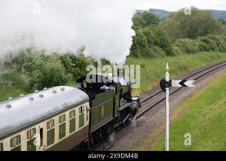 7820 'Dinmore Manor', GWSR, Gloucestershire, Royaume-Uni Banque D'Images