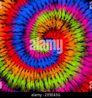 Fond abstrait avec un motif de teinture de cravate de couleur arc-en-ciel Illustration de Vecteur