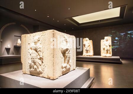 Secours bas au Musée national de Gyeongju, Gyeongju, Corée du Sud Banque D'Images