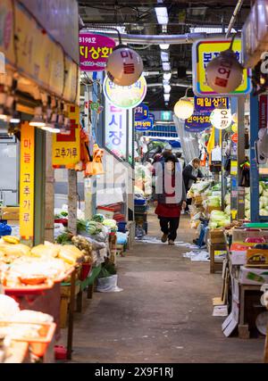 Bujeon Market, Seomyeon, Busan, Corée du Sud Banque D'Images