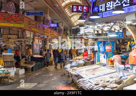 Bujeon Market, Seomyeon, Busan, Corée du Sud Banque D'Images