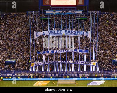 Buenos Aires, Argentine, 25 février 2023 : photo aérienne du José Amalfitani Stadium Club, Vélez Sarfield. (Le fortin) Banque D'Images