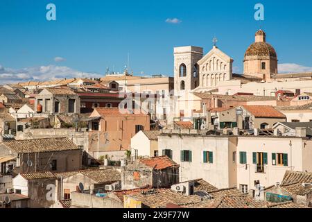 City skyline, Cagliari, Sardaigne, Italie Banque D'Images