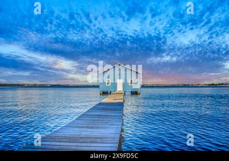 Crawley Edge Boatshed sur Swan River, Crawley, Perth, Australie occidentale, Australie Banque D'Images