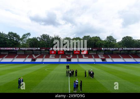 Vejle, Danemark, 31 mai 2024 stade de Vejle avant le match de qualification féminin pour l'Euro 2025 entre le Danemark et l'Espagne au stade Energi Vejle à Vejle, Danemark (Nicolai Løvgret/SPP) crédit : SPP Sport Press photo. /Alamy Live News Banque D'Images
