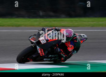 Mugello, Italien. 31 mai 2024. 31.05.2024, Autodromo Internazionale del Mugello, Mugello, MotoGP Grand Prix d'Italie 2024, sur la photo Lorenzo Savadori d'Italie, Aprilia Racing Team crédit : dpa/Alamy Live News Banque D'Images