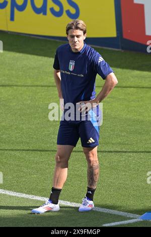 31 mai 2024, Federal Tecnichal Center, Coverciano, Italie ; Euro 2024 Football; Nicolò Fagioli d'Italie Banque D'Images