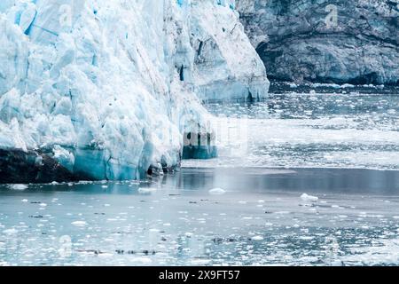 Le terminus du glacier Margerie dans le bras de mer Tarr, parc national de Glacier Bay, en Alaska Banque D'Images