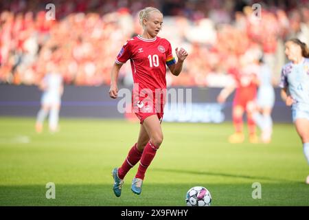 Vejle, Danemark. 31 mai 2024. Match de qualification pour le Championnat d'Europe entre le Danemark et l'Espagne au Vejle Stadium le vendredi 31 mai 2024. (Photo : Bo Amstrup/Scanpix 2024) crédit : Ritzau/Alamy Live News Banque D'Images