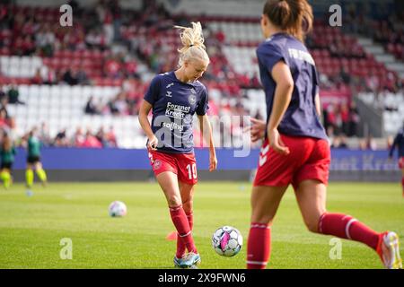 Vejle, Danemark. 31 mai 2024. Match de qualification pour le Championnat d'Europe entre le Danemark et l'Espagne au Vejle Stadium le vendredi 31 mai 2024. (Photo : Bo Amstrup/Scanpix 2024) crédit : Ritzau/Alamy Live News Banque D'Images