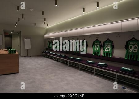 Firenze, Italie. 31 mai 2024. Vestiaire de Sassuolo lors de la finale du championnat italien de football Primavera Tim Cup 2023/2024 entre Sassuolo et Roma au Viola Park, Firenze Nord de l'Italie, vendredi 31 mai 2024. Sport - Soccer - (photo Massimo Paolone/LaPresse) crédit : LaPresse/Alamy Live News Banque D'Images