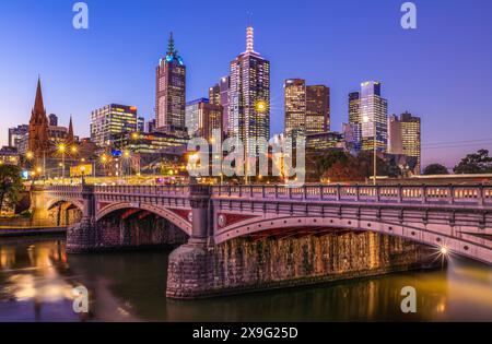 Melbourne CBD à Victoria, Australie. Banque D'Images