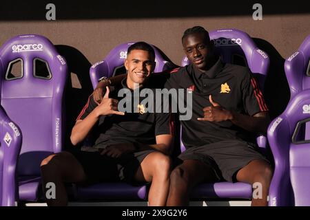 Firenze, Italie. 31 mai 2024. L'arrivée des joueurs roms lors de la finale du championnat italien de football Primavera Tim Cup 2023/2024 entre Sassuolo et Roma au Viola Park, Firenze Nord de l'Italie, vendredi 31 mai 2024. Sport - Soccer - (photo Massimo Paolone/LaPresse) crédit : LaPresse/Alamy Live News Banque D'Images