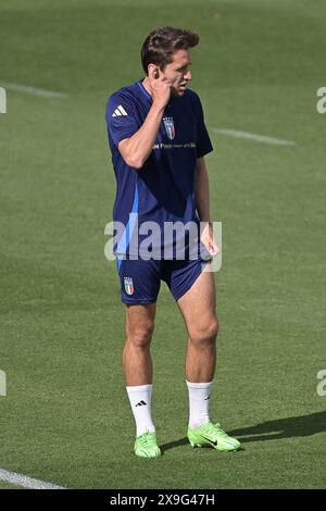 Centre technique fédéral, Coverciano, Italie. 31 mai 2024. Camp d'entraînement de football italien avant les amitiés contre la Bosnie et la Turquie, Florence, Italie ; Federico Chiesa d'Italie crédit : action plus Sports/Alamy Live News Banque D'Images