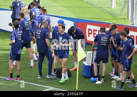 Centre technique fédéral, Coverciano, Italie. 31 mai 2024. Camp d'entraînement de football italien avant les amitiés contre la Bosnie et la Turquie, Florence, Italie ; Federico Chiesa d'Italie crédit : action plus Sports/Alamy Live News Banque D'Images