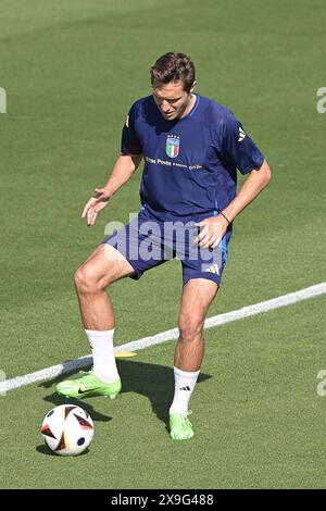 Centre technique fédéral, Coverciano, Italie. 31 mai 2024. Camp d'entraînement de football italien avant les amitiés contre la Bosnie et la Turquie, Florence, Italie ; Federico Chiesa d'Italie crédit : action plus Sports/Alamy Live News Banque D'Images