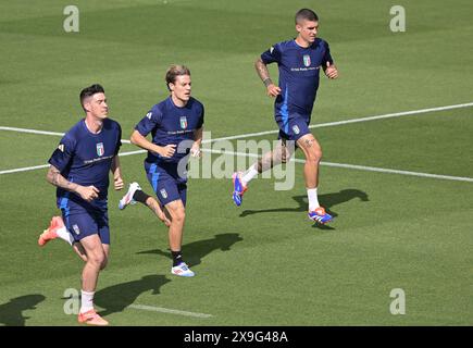 Centre technique fédéral, Coverciano, Italie. 31 mai 2024. Camp d'entraînement de football italien avant les amitiés contre la Bosnie et la Turquie, Florence, Italie ; Nicol&#xf2 ; Fagioli of Italy crédit : action plus Sports/Alamy Live News Banque D'Images