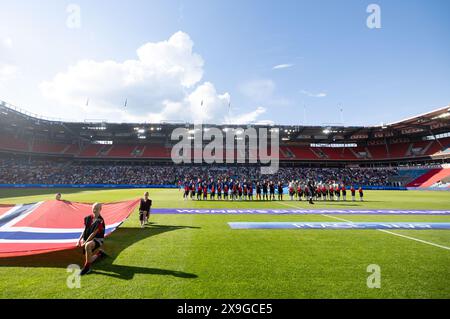 Oslo, Norvège. 31 mai 2024. Oslo, Norvège, 31 mai 2024 : vue générale de l'intérieur du stade avant le match de football des qualifications européennes féminines de l'UEFA entre la Norvège et l'Italie au stade Ullevaal d'Oslo, Norvège (Ane Frosaker/SPP) crédit : SPP Sport Press photo. /Alamy Live News Banque D'Images