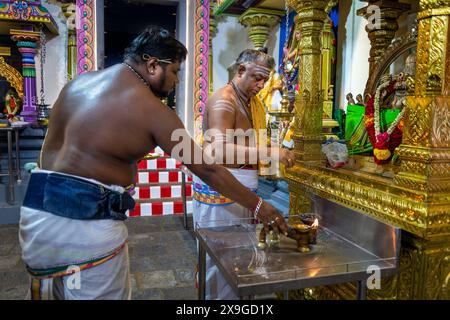 Little India Sri Veeramakaliamman Sri Vadapathira Kaliamman Temple hindou dans Serangoon Road, Singapour Banque D'Images