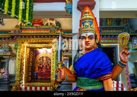 Little India Sri Veeramakaliamman Sri Vadapathira Kaliamman Temple hindou dans Serangoon Road, Singapour Banque D'Images