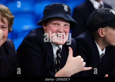 Sydney, Australie, 31 mai 2024. Fan des Waratahs lors du Super Rugby Pacific match opposant les Waratahs et les Reds du Queensland au stade Allianz le 31 mai 2024 à Sydney, en Australie. Crédit : Pete Dovgan/Speed Media/Alamy Live News Banque D'Images