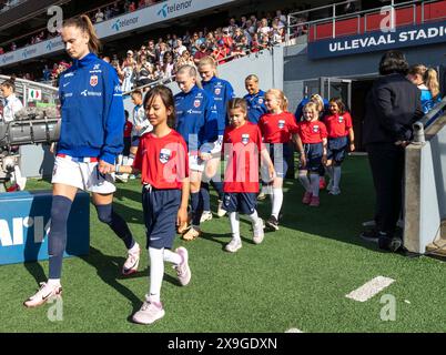 Oslo, Norvège 31 mai 2024 Caroline Graham Hansen de Norvège et Barcelone lors de la ronde de qualification du Championnat d'Europe féminin de l'UEFA match du Groupe A1 entre les norvégiennes et les italiennes au stade Ullevaal à Oslo, Norvège crédit : Nigel Waldron/Alamy Live News Banque D'Images