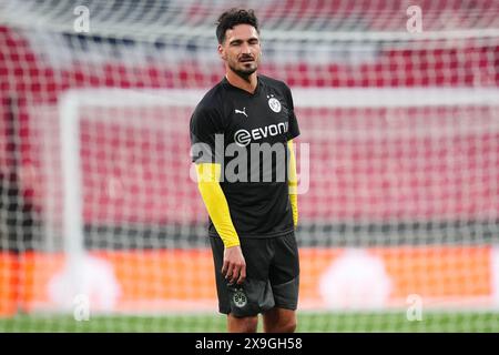 Londres, Royaume-Uni. 31 mai 2024. Mats Hummels du Borussia Dortmund lors de la session d'entraînement du Borussia Dortmund de l'UEFA Champions League au stade de Wembley le 31 mai 2024 à Londres, en Angleterre. (Photo de Bagu Blanco/PRESSINPHOTO) crédit : AGENCE SPORTIVE PRESSINPHOTO/Alamy Live News Banque D'Images