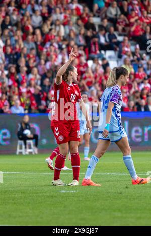 Vejle, Danemark, 31 mai 2024 . Match de qualification féminin pour l'Euro 2025 entre le Danemark et l'Espagne au stade de Vejle à Vejle, Danemark (Nicolai Løvgret/SPP) crédit : SPP Sport Press photo. /Alamy Live News Banque D'Images