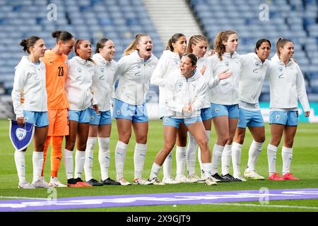 Israël avant le match de qualification de l'UEFA Women's Euro 2025 League B, Groupe B2 à Hampden Park, Glasgow. Date de la photo : vendredi 31 mai 2024. Banque D'Images