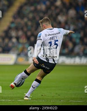 Northampton, Royaume-Uni. 31 mai 2024. Elliot Daly des Saracens lors de la demi-finale de rugby Gallagher Premiership entre les Northampton Saints et les Saracens au Cinch Stadium Franklin's Gardens. Northampton Royaume-Uni. Crédit : PATRICK ANTHONISZ/Alamy Live News Banque D'Images