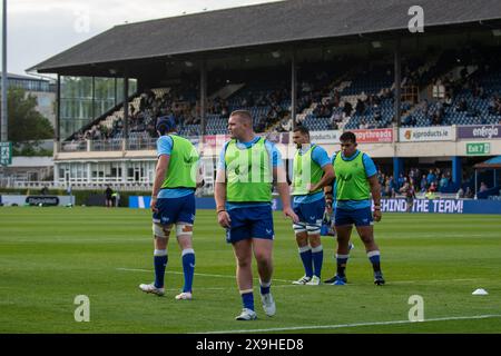 Dublin, Irlande. 01 juin 2024. Les joueurs de Leinster lors du match de la ronde 18 du United Rugby entre Leinster Rugby et Connacht Rugby à la RDS Arena de Dublin, Irlande le 31 mai 2024 (photo par Andrew SURMA/ Credit : Sipa USA/Alamy Live News Banque D'Images