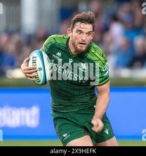 Dublin, Irlande. 01 juin 2024. Tom Daly du Connacht lors du match de la ronde 18 du United Rugby entre Leinster Rugby et Connacht Rugby à la RDS Arena de Dublin, Irlande le 31 mai 2024 (photo par Andrew SURMA/ Credit : Sipa USA/Alamy Live News Banque D'Images