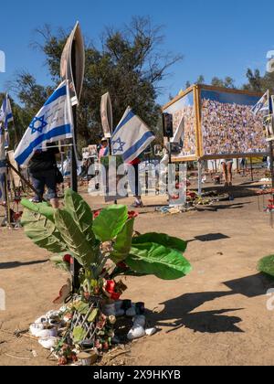 Site commémoratif du massacre du Nova Festival, Israël Banque D'Images