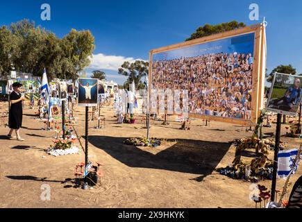 Site commémoratif du massacre du Nova Festival, Israël Banque D'Images